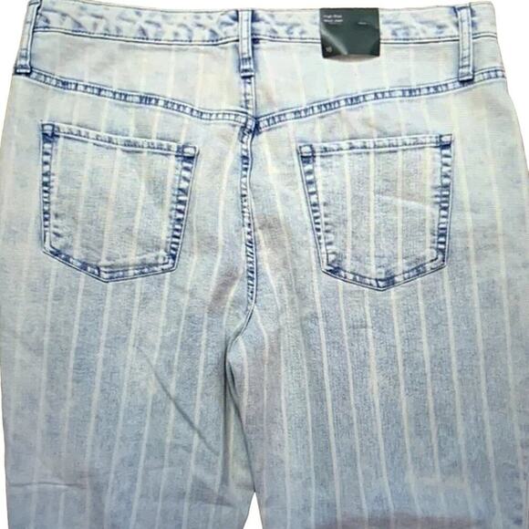 Wild Fable High Rise Mom Jean‎ Wild Fable Skinny Blue Stripe Sz 2 - Picture 6 of 10